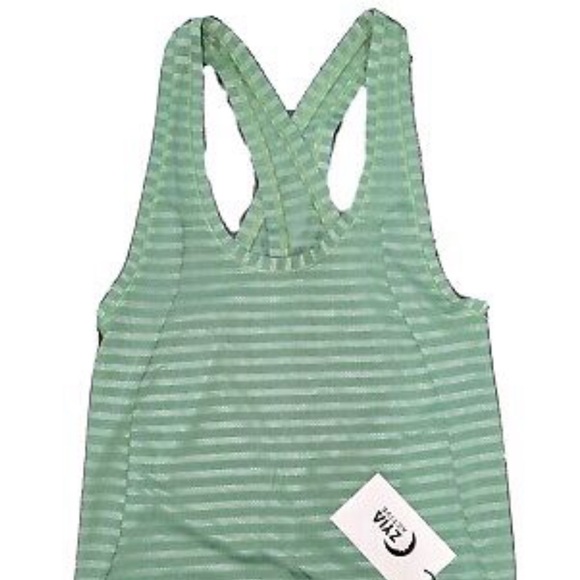 Zyia Forest Nimbus Split Open Back Tie Tank Size Medium NWT Active Wear - Picture 4 of 7